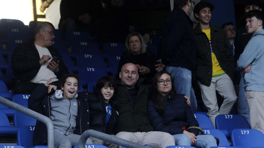 La afición del Dépor, en el partido contra el Eibar