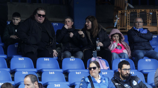 La afición del Dépor, en el partido contra el Eibar