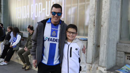 La afición del Dépor, en el partido contra el Eibar