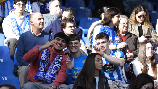 La afición del Dépor, en el partido contra el Eibar