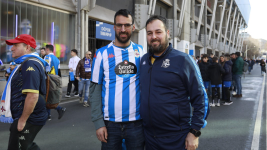 La afición del Dépor, en el partido contra el Eibar
