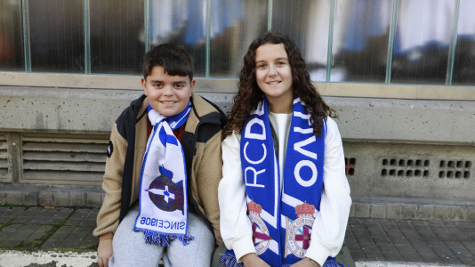 La afición del Dépor, en el partido contra el Eibar