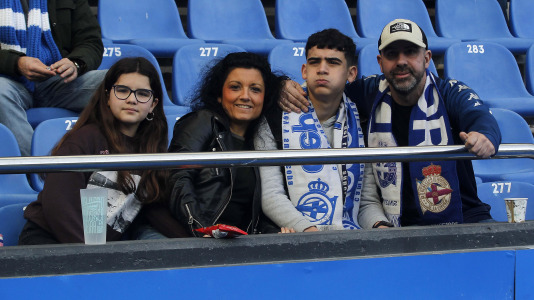 La afición del Dépor, en el partido contra el Eibar