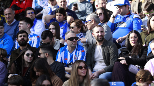 La afición del Dépor, en el partido contra el Eibar