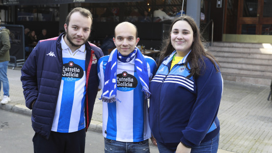 La afición del Dépor, en el partido contra el Eibar