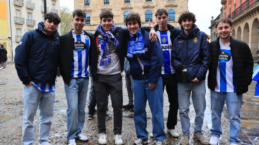Aficionados deportivistas en Gijón