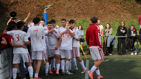 Equipo y afición celebraron sobre el césped de A Gándara