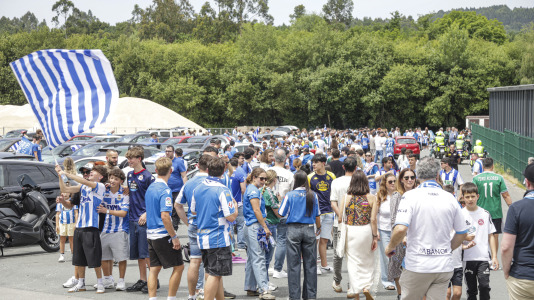 Cientos de blanquiazules alentaron al equipo