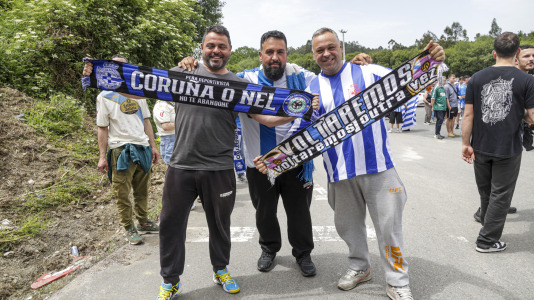 Cientos de blanquiazules alentaron al equipo
