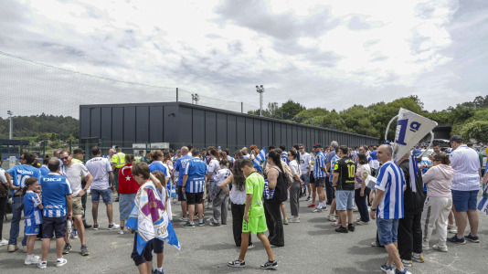 Cientos de blanquiazules alentaron al equipo
