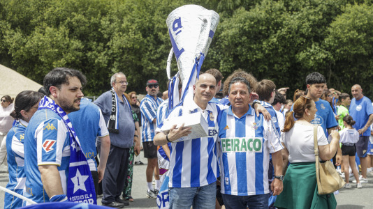 Cientos de blanquiazules alentaron al equipo