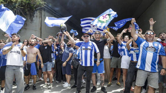 Cientos de blanquiazules alentaron al equipo
