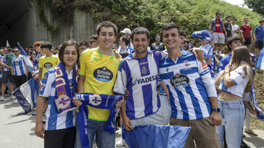 Cientos de blanquiazules alentaron al equipo
