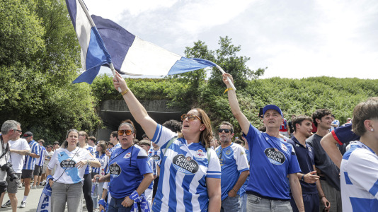 Cientos de blanquiazules alentaron al equipo