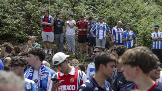 Cientos de blanquiazules alentaron al equipo