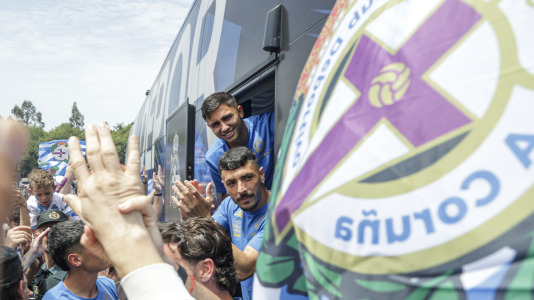 Cientos de blanquiazules alentaron al equipo