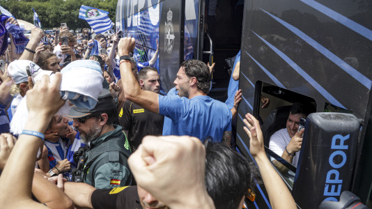 Cientos de blanquiazules alentaron al equipo