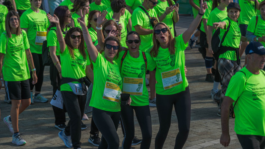 Corredores de todas las edades participaron en la prueba solidaria por las calles de A Coruña