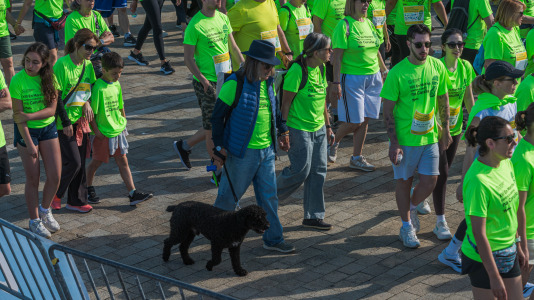 Corredores de todas las edades participaron en la prueba solidaria por las calles de A Coruña