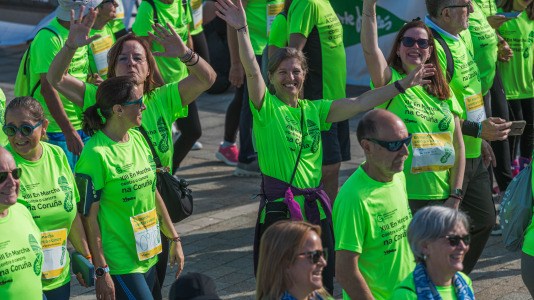 Corredores de todas las edades participaron en la prueba solidaria por las calles de A Coruña
