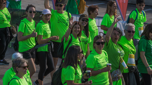 Corredores de todas las edades participaron en la prueba solidaria por las calles de A Coruña