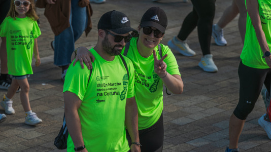 Corredores de todas las edades participaron en la prueba solidaria por las calles de A Coruña