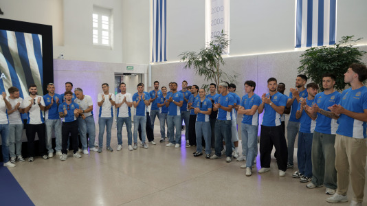 La plantilla blanquiazul visitó este lunes el Espacio Avenida y el museo MEGA en A Grela