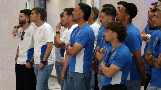 La plantilla blanquiazul visitó este lunes el Espacio Avenida y el museo MEGA en A Grela
