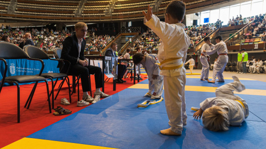 El torneo de judo de categorías base que rinde homenaje a Miguel Ángel López Pérez se celebró en el Coliseum