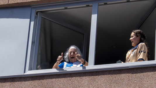 La afición del Dépor en la calle San Juan