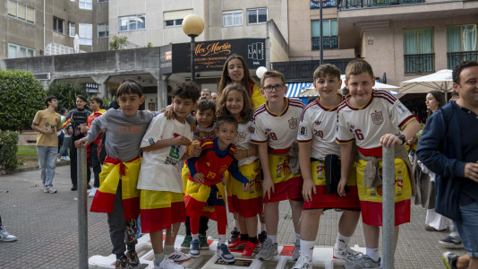 Gran ambiente en la previa del España-Irak que se celebró en Riazor
