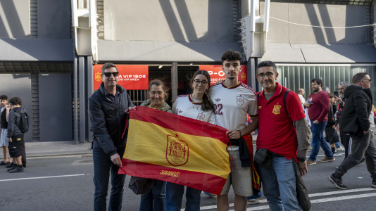 Gran ambiente en la previa del España-Irak que se celebró en Riazor