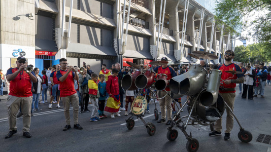 Gran ambiente en la previa del España-Irak que se celebró en Riazor
