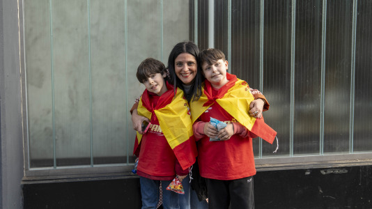 Gran ambiente en la previa del España-Irak que se celebró en Riazor