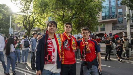 Gran ambiente en la previa del España-Irak que se celebró en Riazor