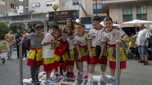 Gran ambiente en la previa del España-Irak que se celebró en Riazor
