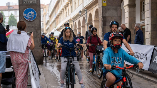 La participación en el Día de la Bicicleta supuso un éxito