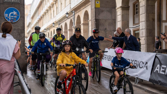La participación en el Día de la Bicicleta supuso un éxito