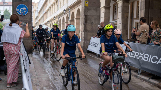 La participación en el Día de la Bicicleta supuso un éxito