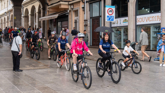 La participación en el Día de la Bicicleta supuso un éxito