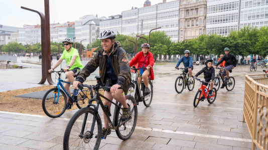 La participación en el Día de la Bicicleta supuso un éxito