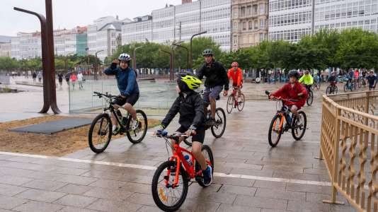 La participación en el Día de la Bicicleta supuso un éxito