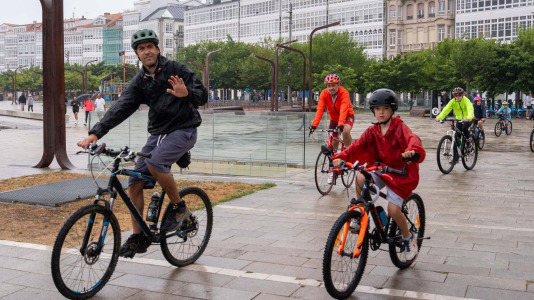La participación en el Día de la Bicicleta supuso un éxito