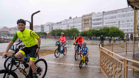 La participación en el Día de la Bicicleta supuso un éxito