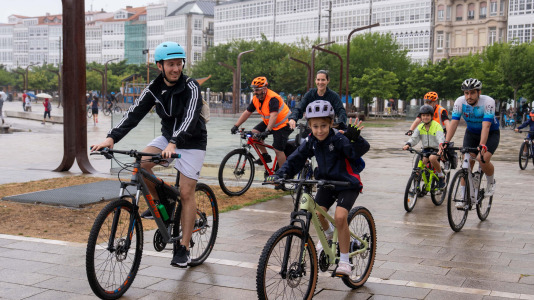 La participación en el Día de la Bicicleta supuso un éxito