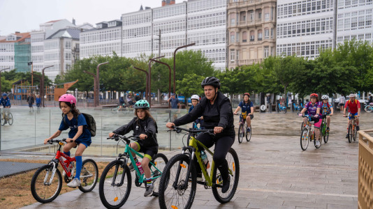 La participación en el Día de la Bicicleta supuso un éxito