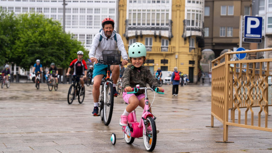 La participación en el Día de la Bicicleta supuso un éxito