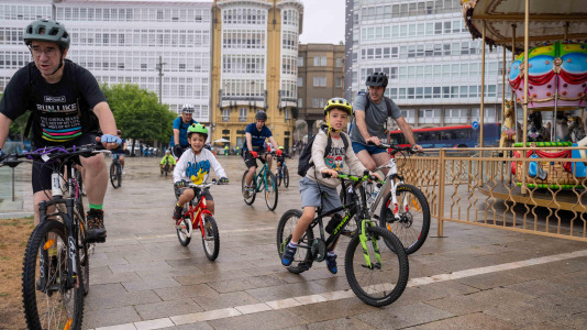 La participación en el Día de la Bicicleta supuso un éxito