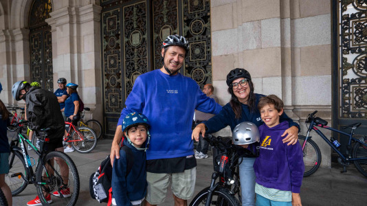 La participación en el Día de la Bicicleta supuso un éxito