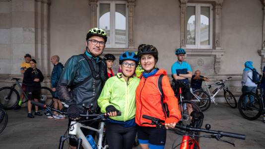La participación en el Día de la Bicicleta supuso un éxito